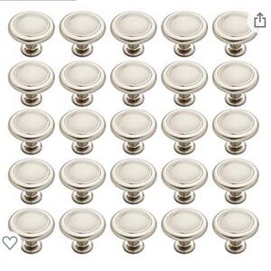 NIB 25 qty satin nickel 1-1/4” knobs